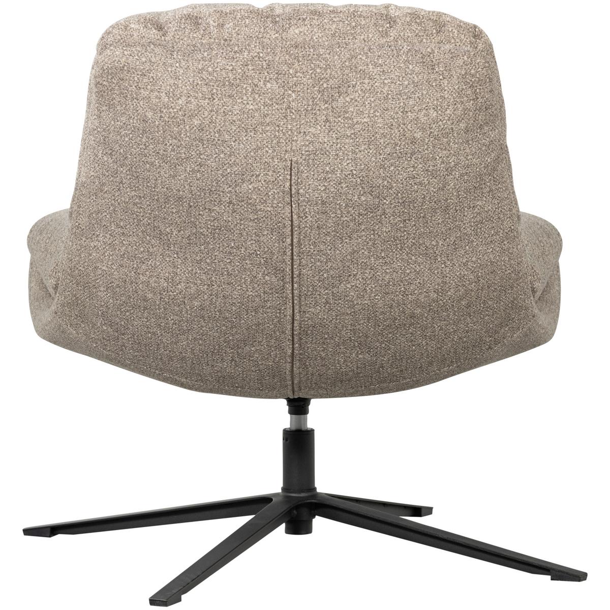 Sessel Arve Naturfarben B: 82cm - Schwarz/Naturfarben, Design, Textil (82/86/87cm) - Livetastic