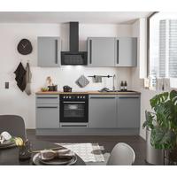 Küchenblock Denver Grau/Eiche Dekor B: 220 cm - Eichefarben/Grau, Design, Holzwerkstoff (220cm) - MID.YOU