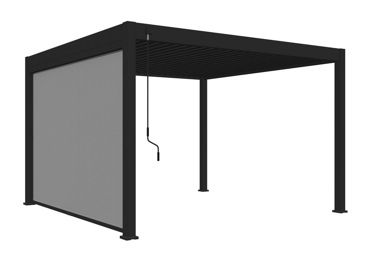 Pavillon-Rollo 360x235cm Wetterfest - Anthrazit, Basics, Textil/Metall (360/235/10cm) - Gardenson