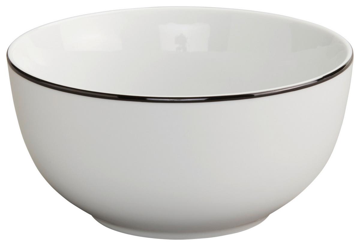 Kombiservice Levi Keramik 6 Personen Geschirr Set Weiß - Schwarz/Weiß, MODERN, Keramik - James Wood