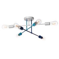 Kinderdeckenleuchte 5030/Pl6b - Blau/Weiß, Basics, Metall (82/55/25cm)