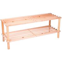 Schuhrost Shoe Rack 2 Ablagen 6 Paar Naturfarben H: 29,5 Cm - Naturfarben, Basics, Holzwerkstoff (74/26/29,5cm)