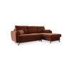 Ecksofa Scandic Lagom Rot S: 235x157 Cm - Terracotta/Naturfarben, Textil (235/157cm) - MID.YOU