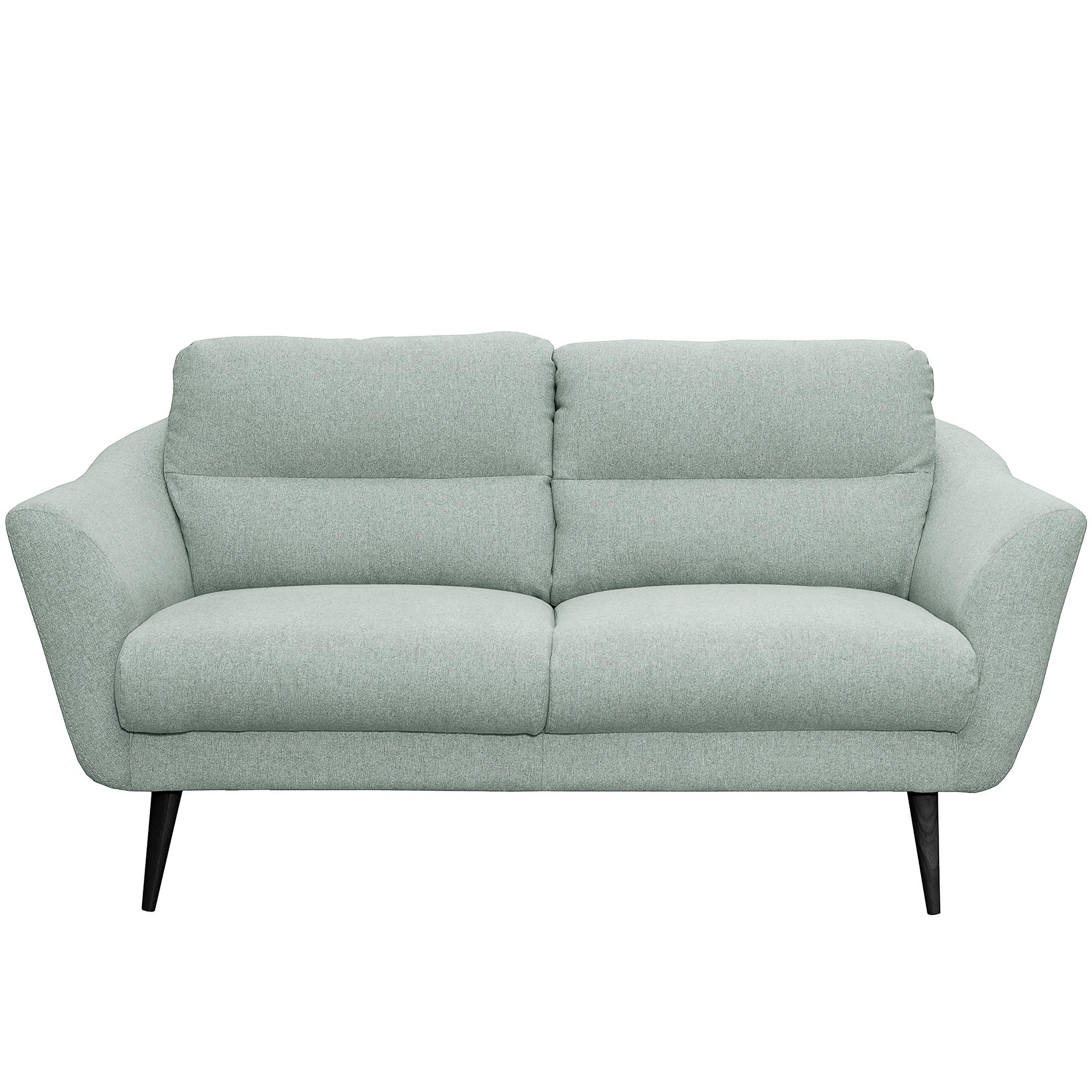 2,5-Sitzer Tromso Hellblau B: 187 cm - Schwarz/Hellblau, Design, Textil (187/87/88cm) - Livetastic