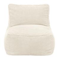 Sedací vak CAROLINE, bílý manšestr, max. 90 kg - bílá, Moderní, textil (75/84/88cm) - Mömax