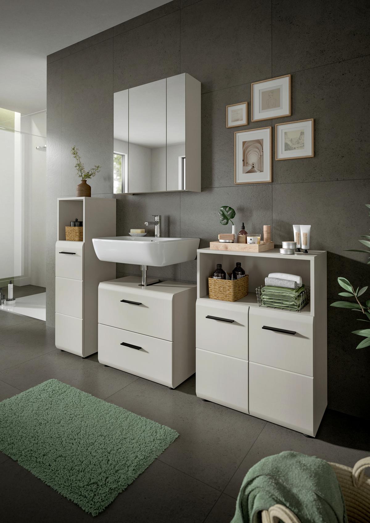 Spiegelschrank Ice Kaschmir B: 60cm - Kaschmir, Trend, Glas/Holzwerkstoff (60/70/18cm) - MID.YOU