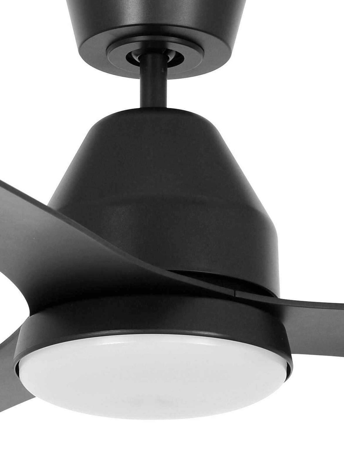 Deckenventilator Whitehaven Schwarz 3-Flügel, - Schwarz, Basics, Kunststoff (142/33cm) - P & B