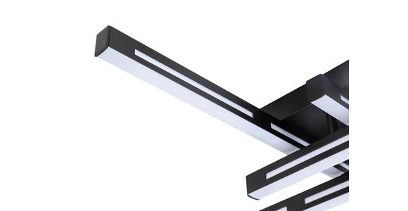 LED-Deckenleuchte Kris L: 55 cm - Schwarz, MODERN, Kunststoff/Metall (55/55/8,15cm) - Luca Bessoni