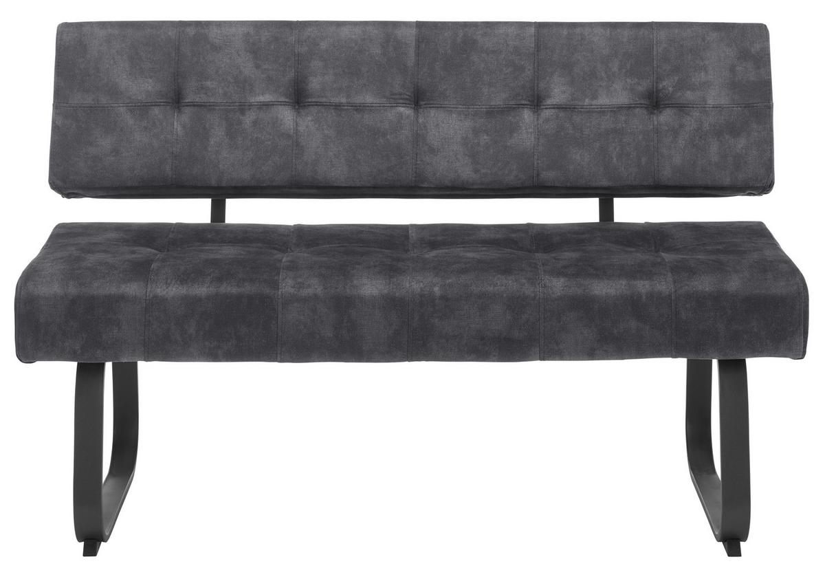 SEDACÍ LAVICE LUISE - antracitová, Moderní, kov/textil (140/90,5/64cm) - Mömax