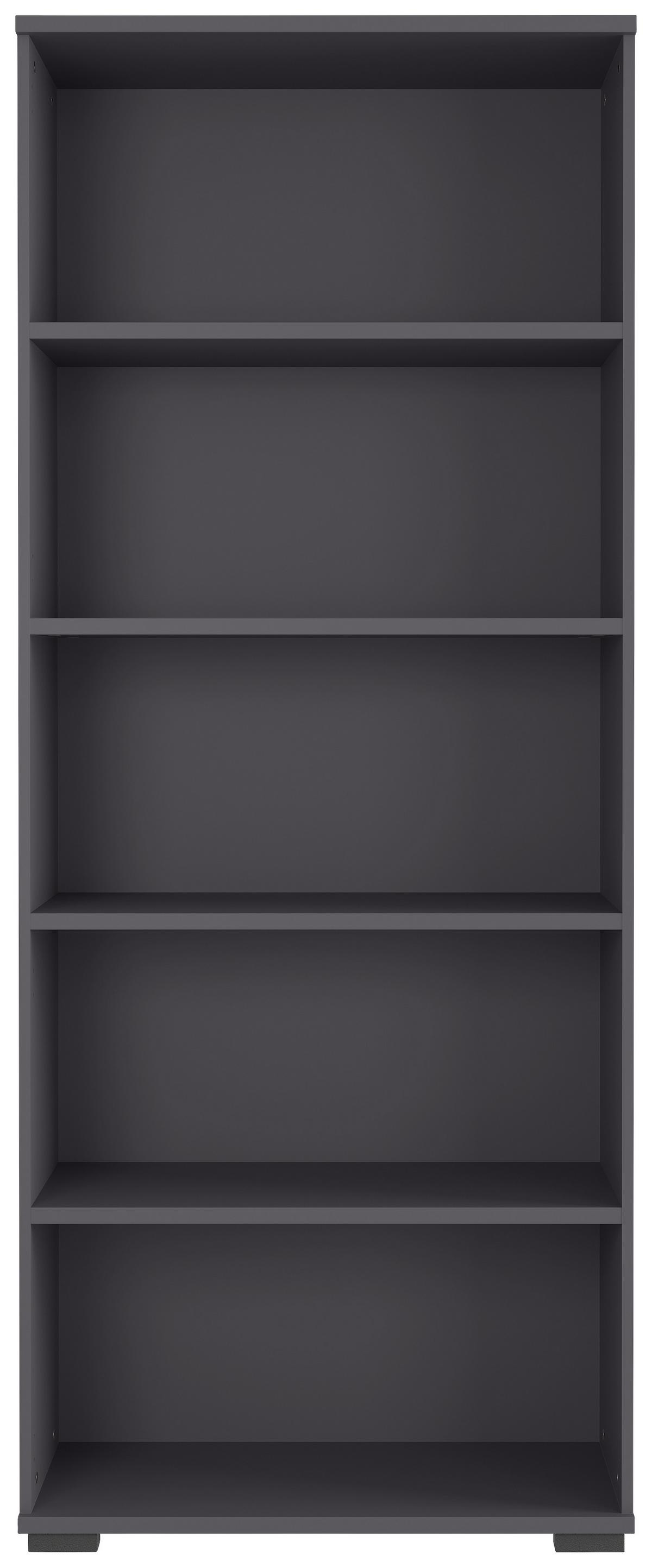 Aktenregal GW-Profi Graphitfarben B: 80 cm - Schwarz/Graphitfarben, KONVENTIONELL, Holzwerkstoff (80/200/40cm) - Germania