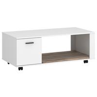 Couchtisch Cotia New Weiß/eichefarben B: 115 Cm - Eichefarben/Weiß, MODERN, Holzwerkstoff (115/45/67cm)