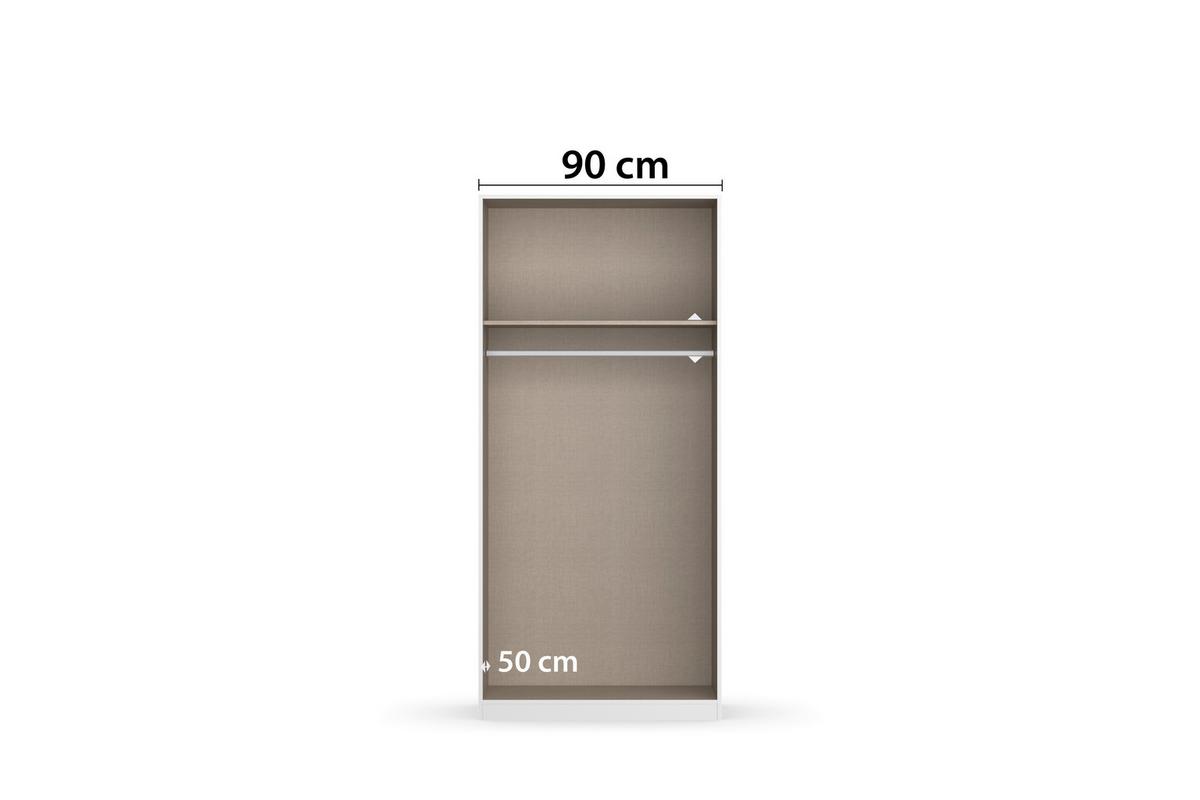 Drehtürenschrank Costa Eiche Dekor B: 91 cm - Eiche Artisan, MODERN, Holzwerkstoff (91/197/54cm) - Rauch Möbel