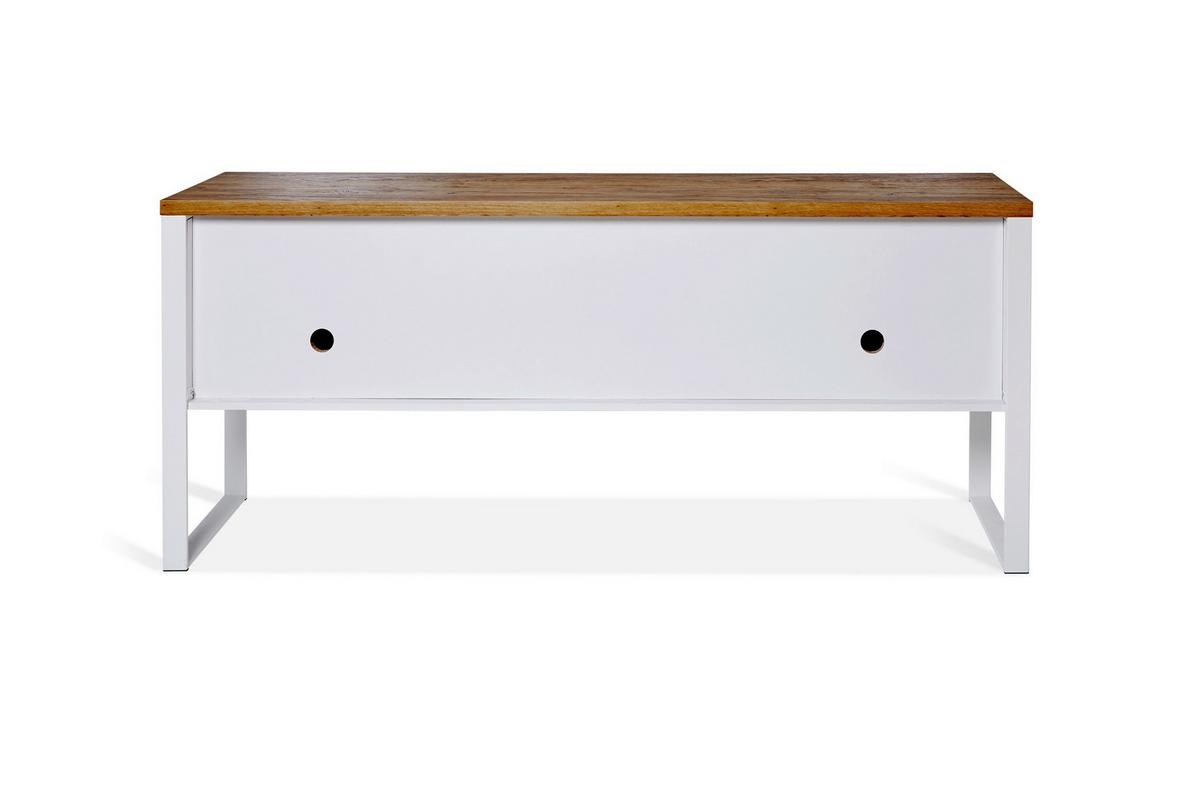 Sideboard Loop Sb 180 Eichefarben/weiß B: 180 Cm - Eichefarben/Weiß, KONVENTIONELL, Holzwerkstoff/Metall (180/76/40cm) - Livetastic