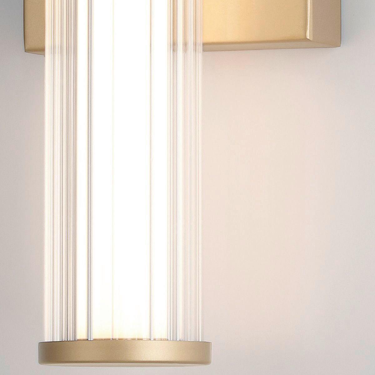 Led Falilámpa Qn-Fayton-S-Bg - aranyszínű, Konventionell, üveg/fém (35,5/9/10,1cm) - Elstead Lighting