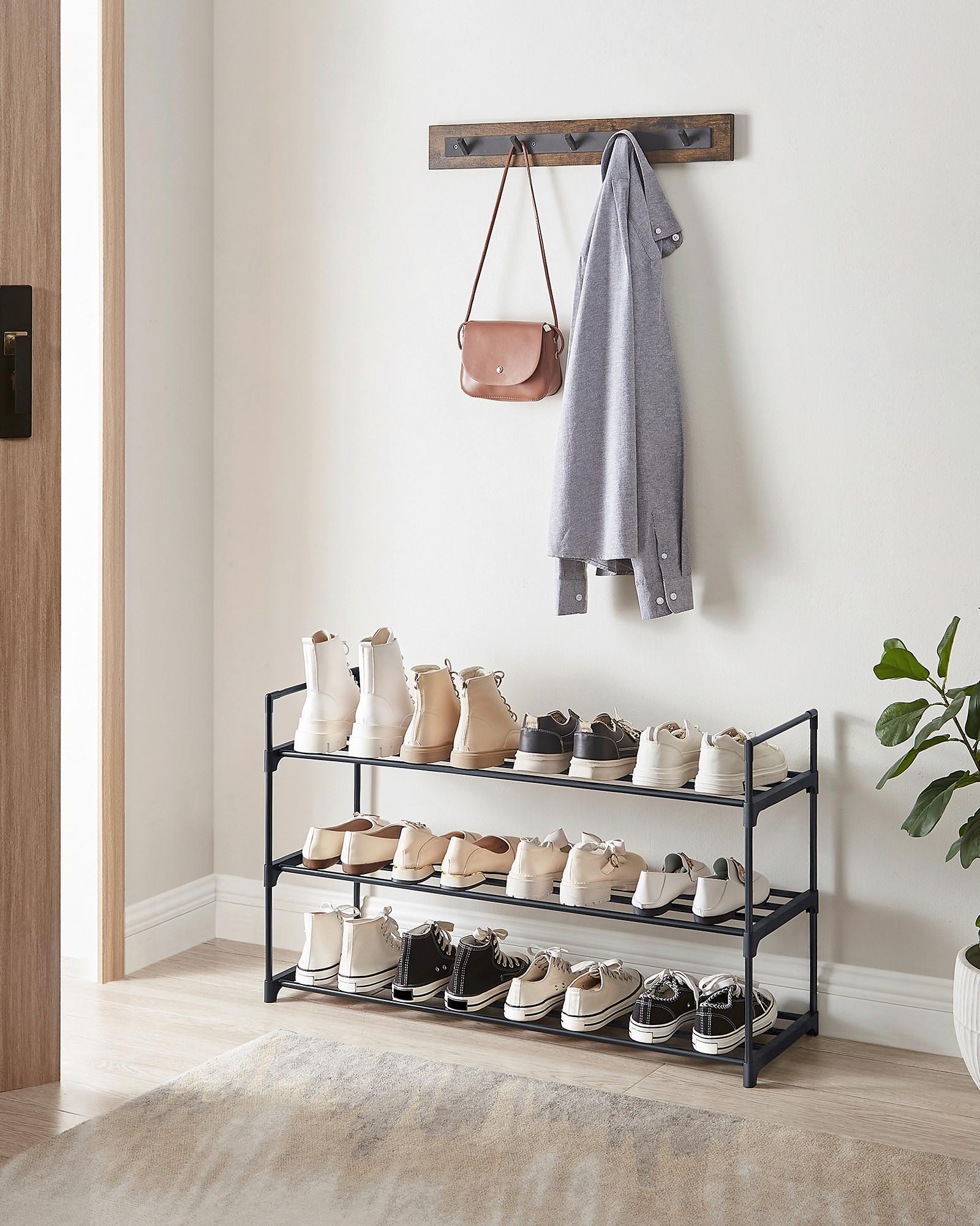 Regál na boty černý - černá, Trend, kov/plast (92/54/30cm) - Boxxx