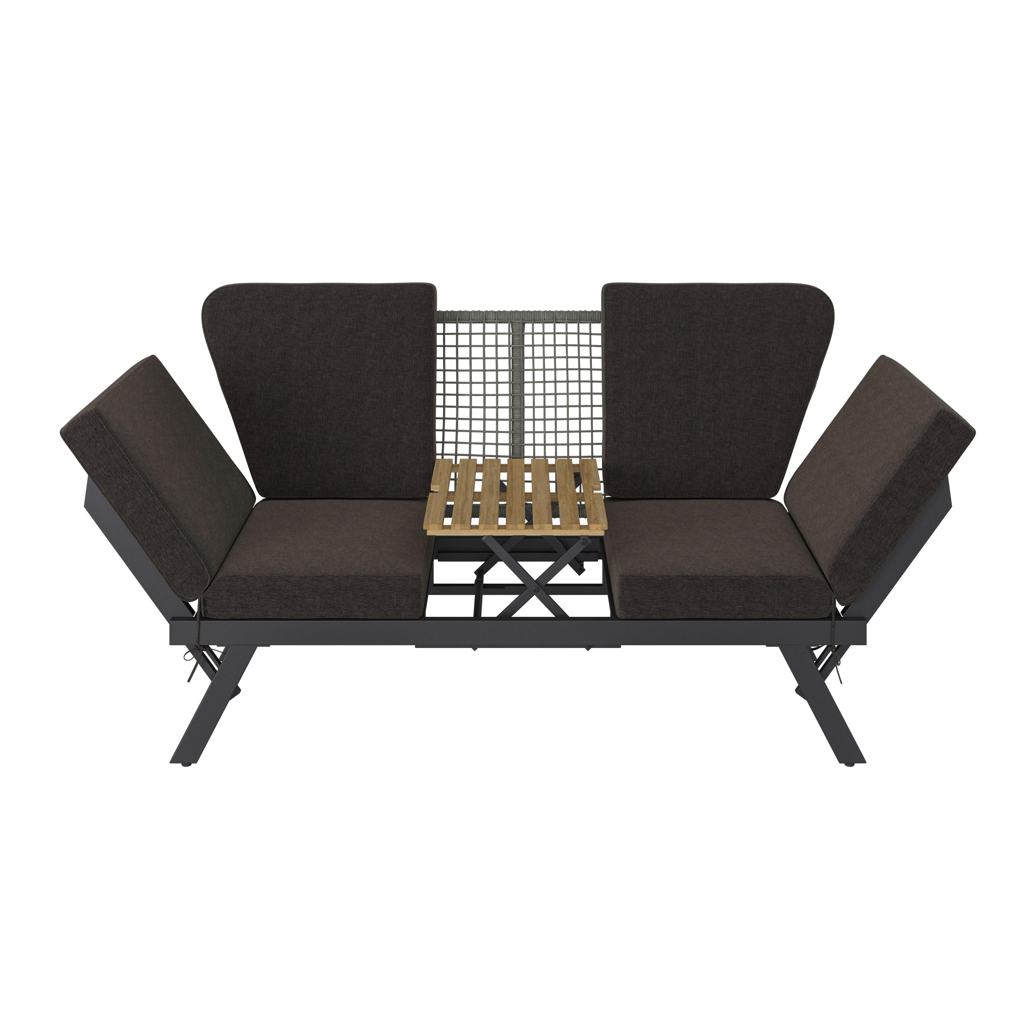 Gartenbank Metall Relax Mit Kissen - MODERN (215/83/75cm) - Beldano