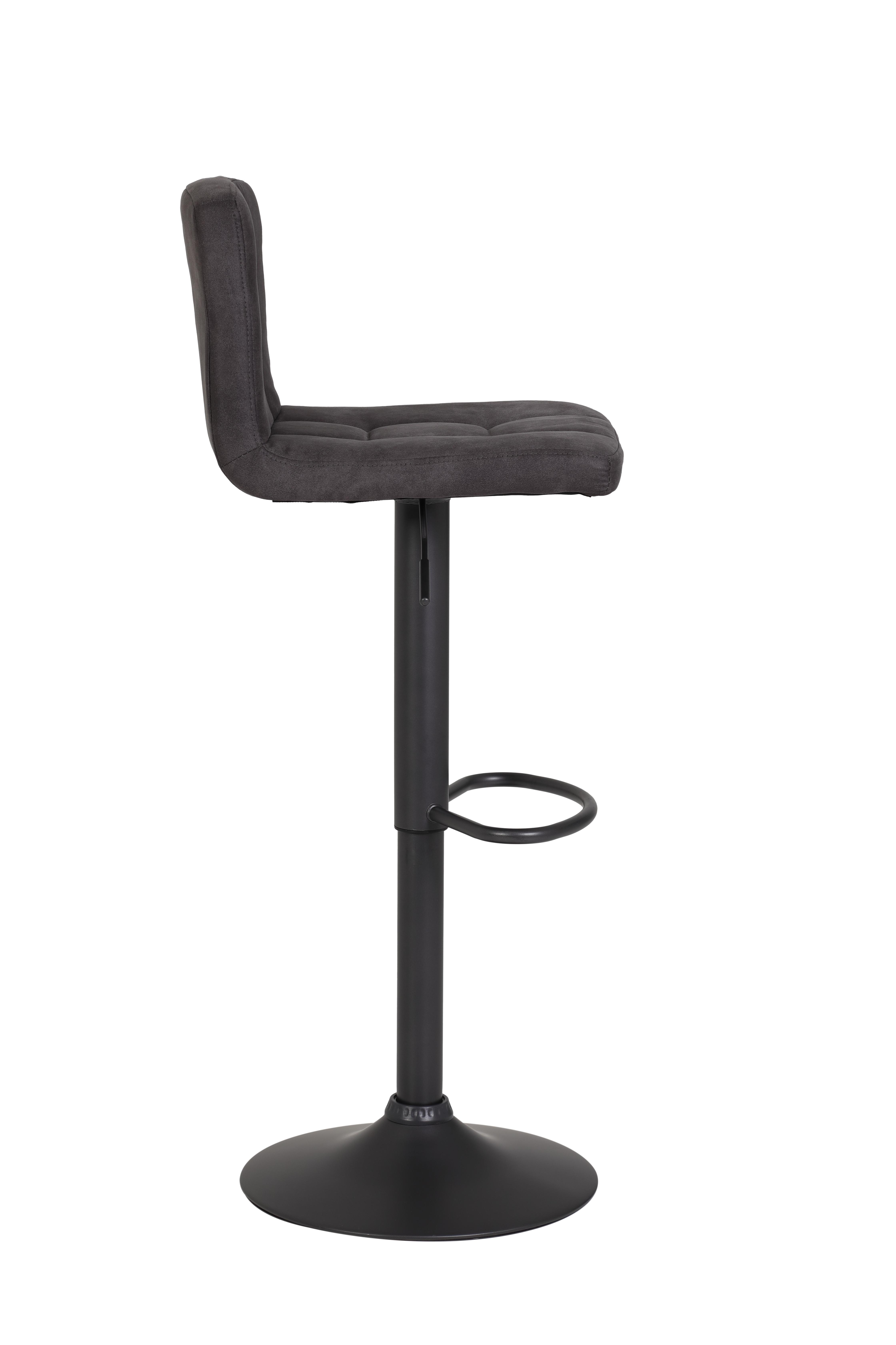 Barhocker AMANDA aus Metall/Textil in Anthrazit 2er Set Seite