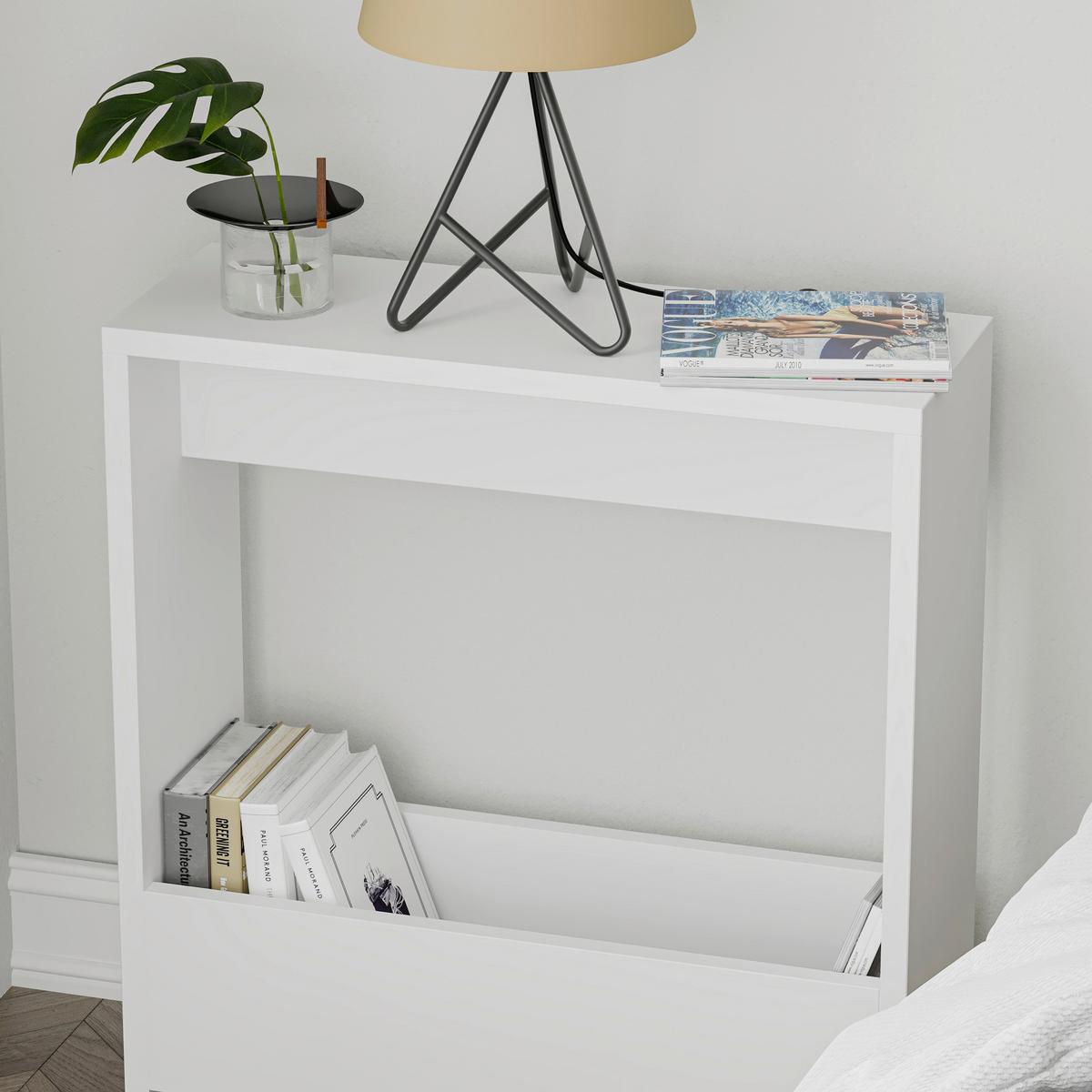 Beistelltisch Simpi Beistelltisch - Weiß, Design, Holzwerkstoff (55/20/60cm) - Livetastic