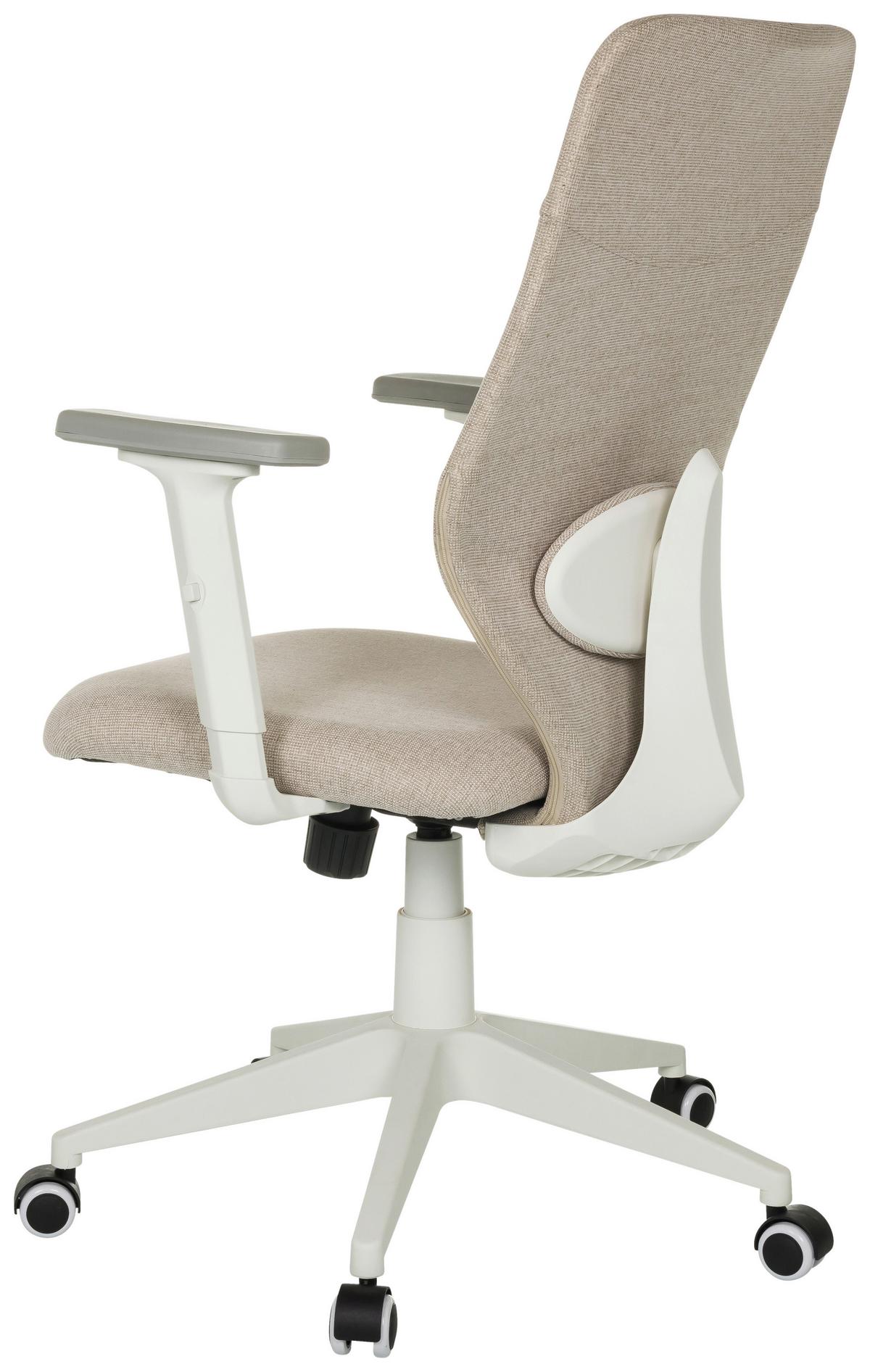 Drehstuhl Cossio II Beige B: 70 cm - Beige/Weiß, MODERN, Kunststoff/Textil (70/115/70cm) - MID.YOU