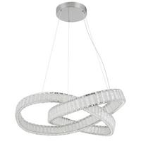 Led Függőlámpa 67162-110cct - krómszínű/áttetsző, Trend, műanyag/fém (78/120cm) - Globo