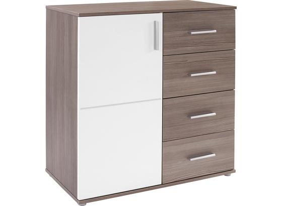 Kommode B:88cm Avola/Weiß Dekor - Dunkelbraun/Weiß, MODERN, Holzwerkstoff (88,2/95,1/38,6cm) Kommode B:88cm Avola/Weiß Dekor - Dunkelbraun/Weiß, MODERN, Holzwerkstoff (88,2/95,1/38,6cm)