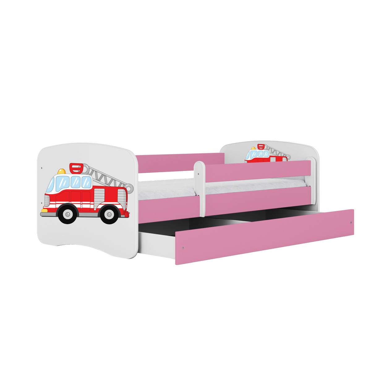 Kinder-/Juniorbett Babydreams Inkl. Matratze 80x160 - Pink/Birkefarben, MODERN, Holz/Holzwerkstoff (80/160cm) - MID.YOU