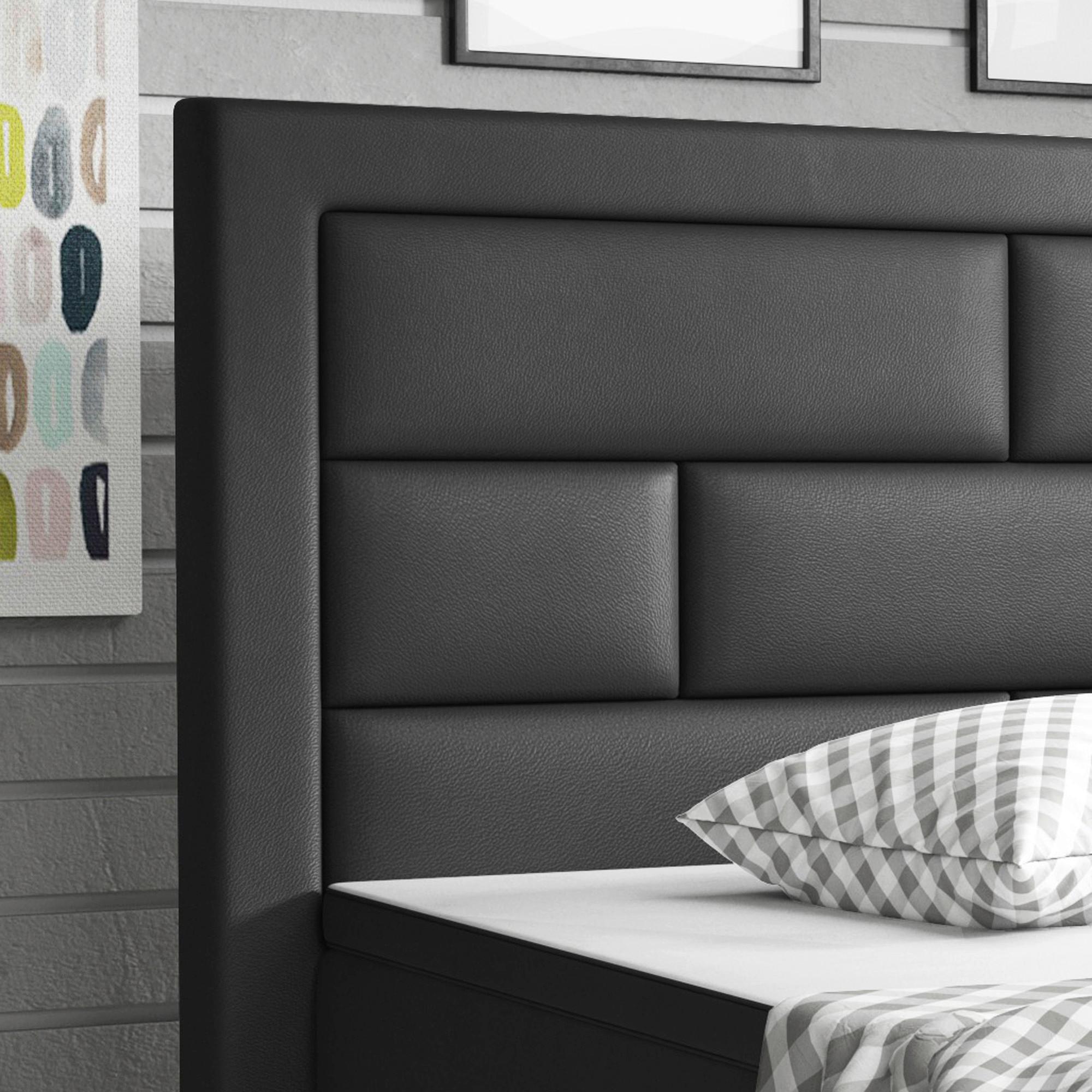 Boxspringbett im Lederlook