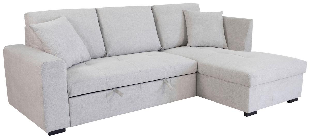 Ecksofa Lukas Silberfarben S: 239x158 Cm - Silberfarben, Trend, Textil (239/158cm)