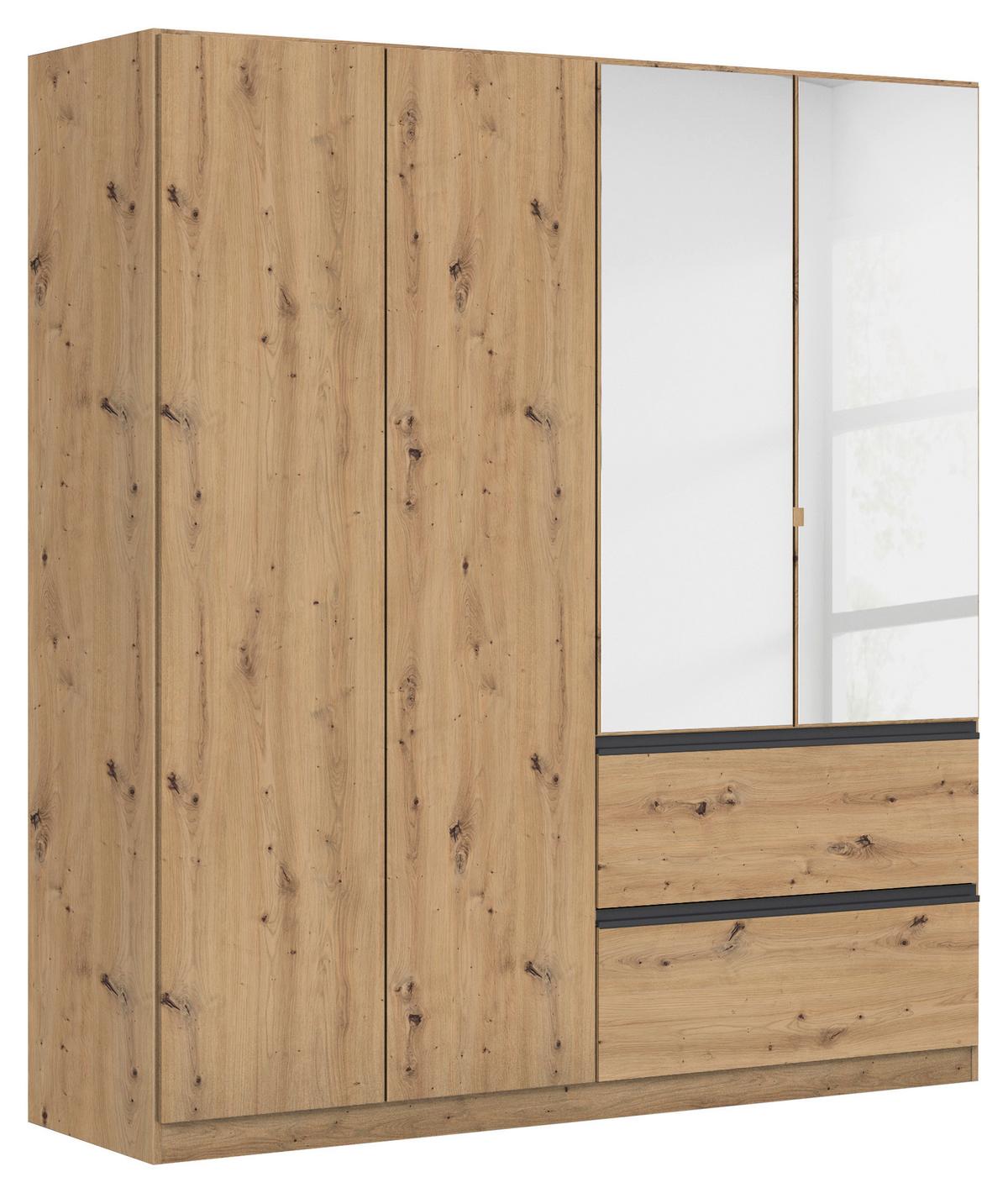 Drehtürenschrank Costa Eiche Artisan Dekor - Eiche Artisan, MODERN, Holzwerkstoff (181/197/54cm) - Rauch Möbel