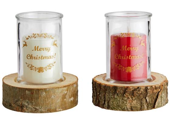 Kerze Im Glas Megan - Champagner/Rot, MODERN, Glas/Holz (12/15cm) - Luca Bessoni Kerze Im Glas Megan - Champagner/Rot, MODERN, Glas/Holz (12/15cm) - Luca Bessoni