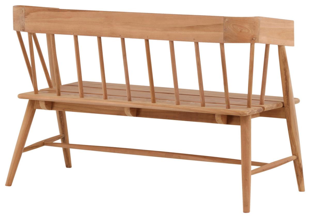 Gartenbank Teakholz 2-Sitzer Split - Teakfarben, KONVENTIONELL, Holz (58/85/132cm) - Gardenson