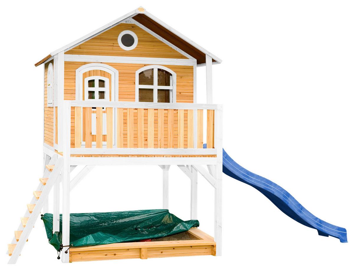 Spielhaus A030.042.31 - Blau/Braun, KONVENTIONELL, Holz (432/293/212cm) - Ambia Garden