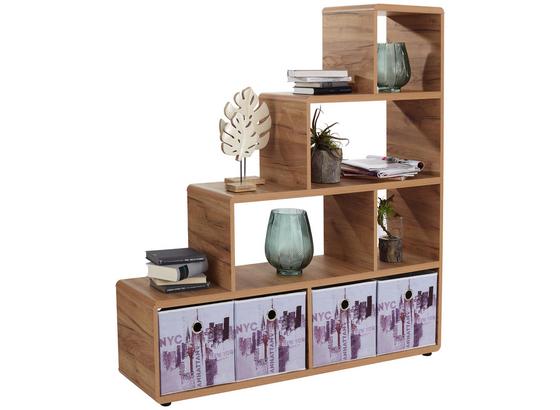 Regal Fontana - Eichefarben/Schwarz, MODERN, Holzwerkstoff (138,5/148/35cm) Regal Fontana - Eichefarben/Schwarz, MODERN, Holzwerkstoff (138,5/148/35cm)