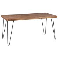 Esstisch Wl1.499 - Sheeshamfarben/Schwarz, Design, Holz/Metall (160/80/76cm) - MID.YOU