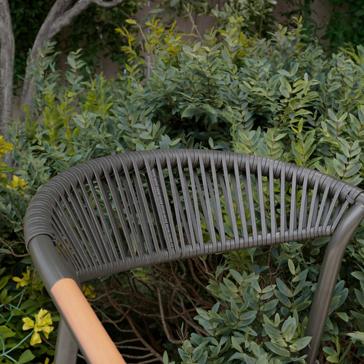 ZAHRADNÍ ŽIDLE MAXI - přírodní barvy/antracitová, Moderní, kov/dřevo (55/80/62cm) - Mömax