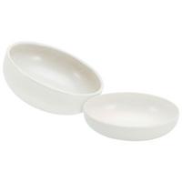 Schüsselset aus Steingut, Weiß Uno 2-tlg. Ø 22/26 cm - Weiß, Basics, Keramik - Creatable