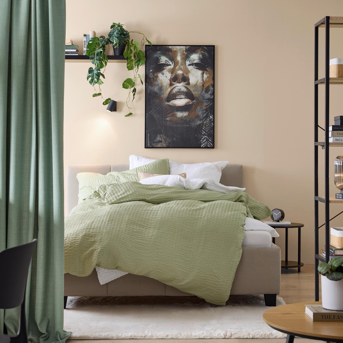 Povlečení Gisela, 70/90 140/200cm - světle zelená, textil (140/200cm) - Modern Living
