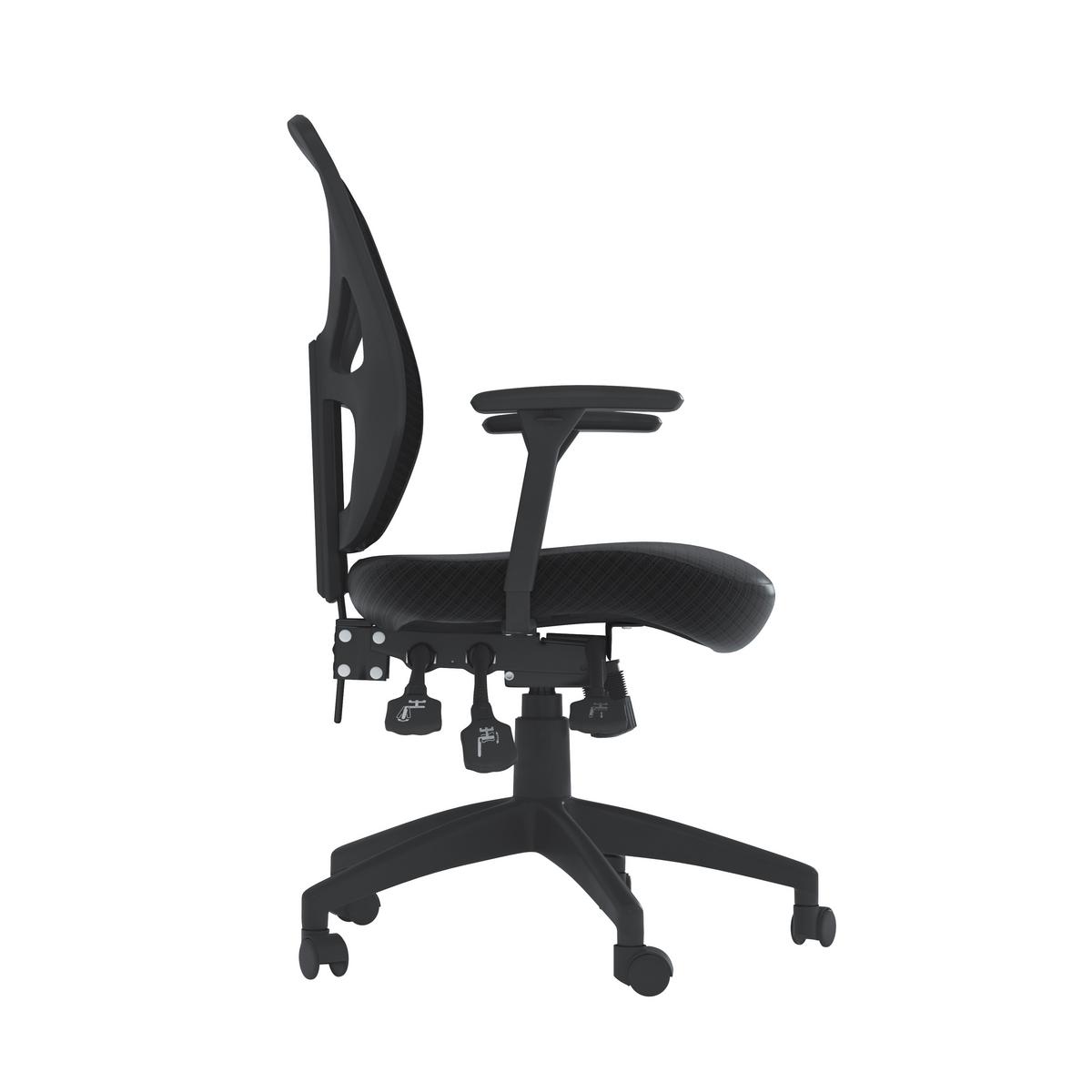 Drehstuhl Hudson Schwarz B: 64 cm - Schwarz, Design, Kunststoff/Textil (64/112/60cm) - MID.YOU