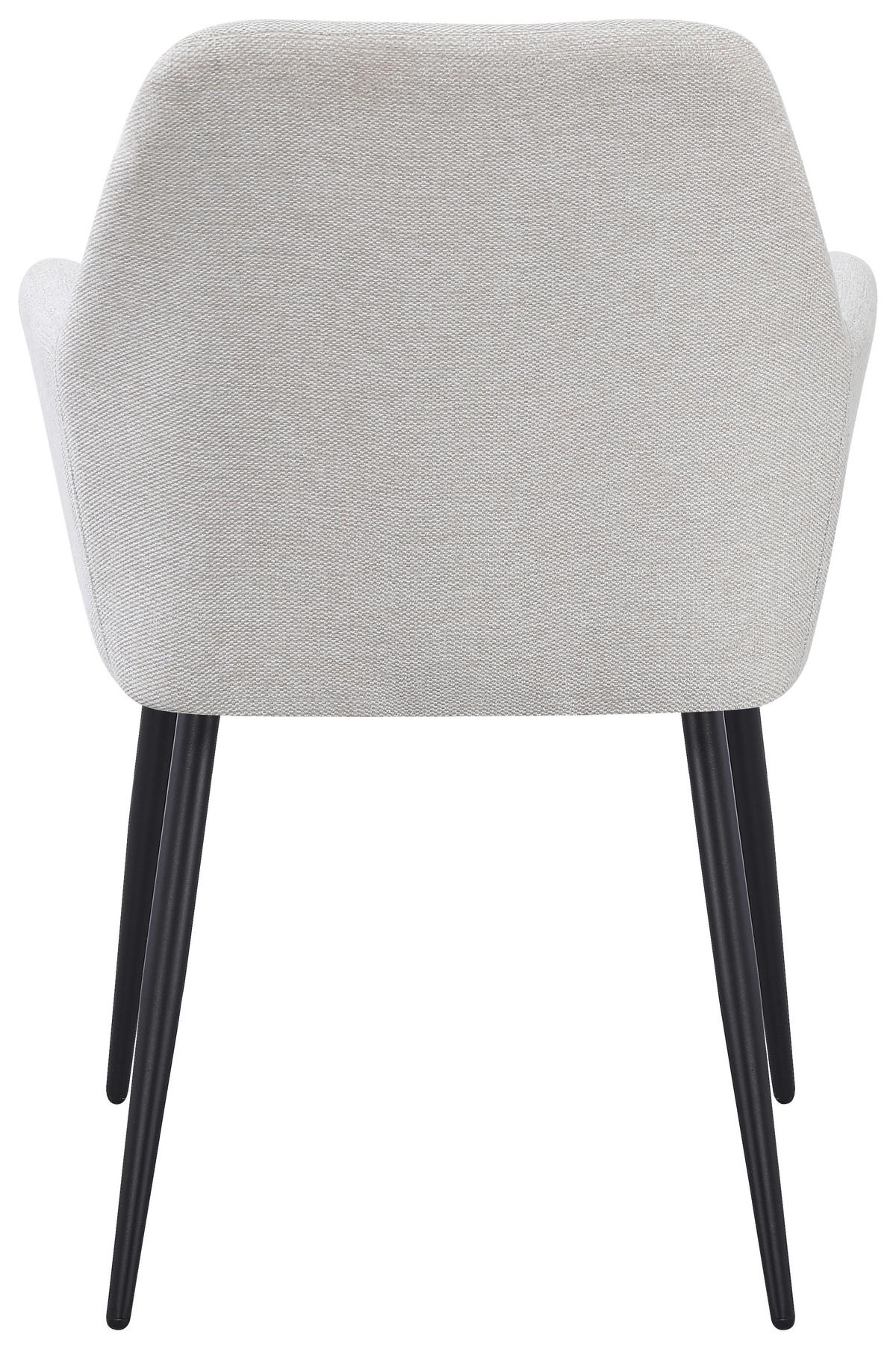 Armlehnstuhl Joe II Leinenoptik Beige - Beige/Schwarz, KONVENTIONELL, Textil/Metall (58/86/61cm)