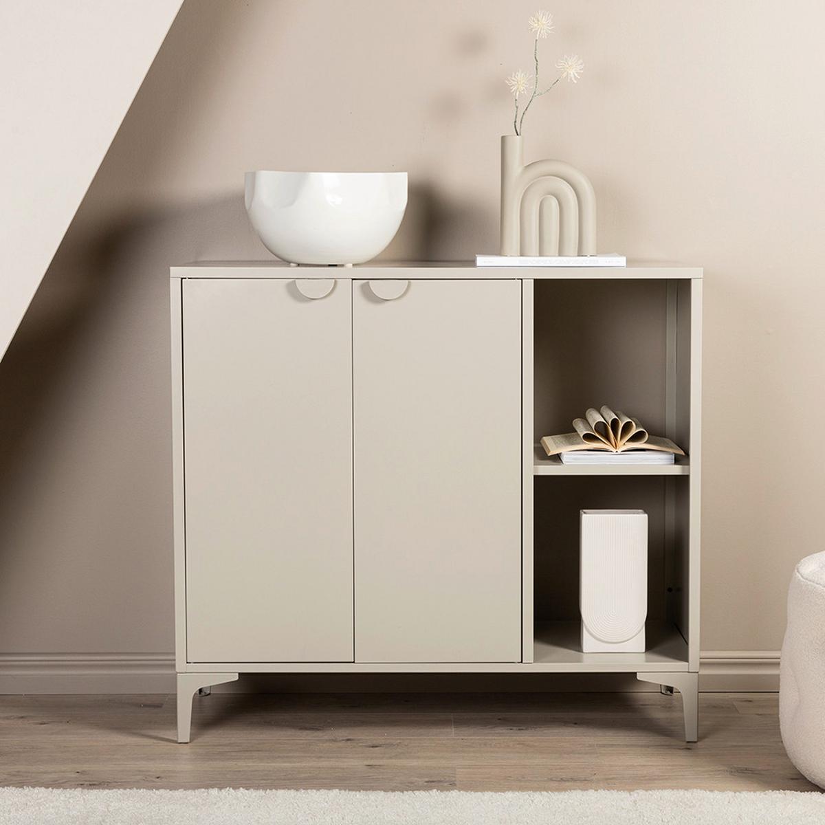 SIDEBOARD PIRING - Beige, Design, Metall (110/100/42cm) - Livetastic