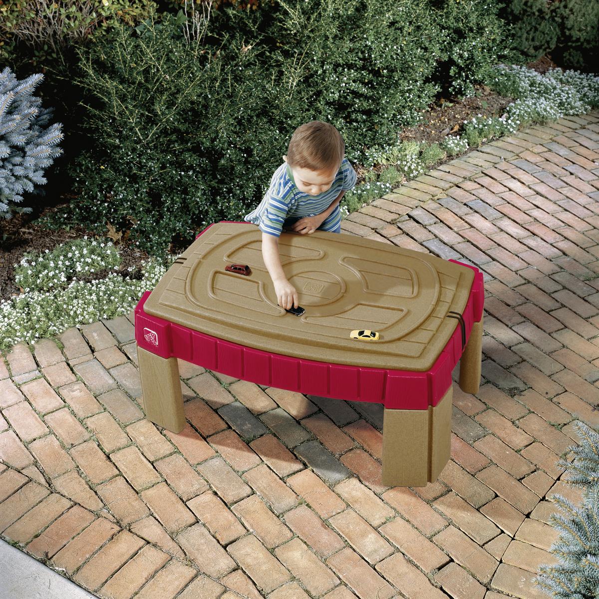 Sand- Und Wassertisch Step2 Mit Sandspielzeug Rot/beige - Beige/Rot, MODERN, Kunststoff (91,5/91/66cm) - Ambia Garden