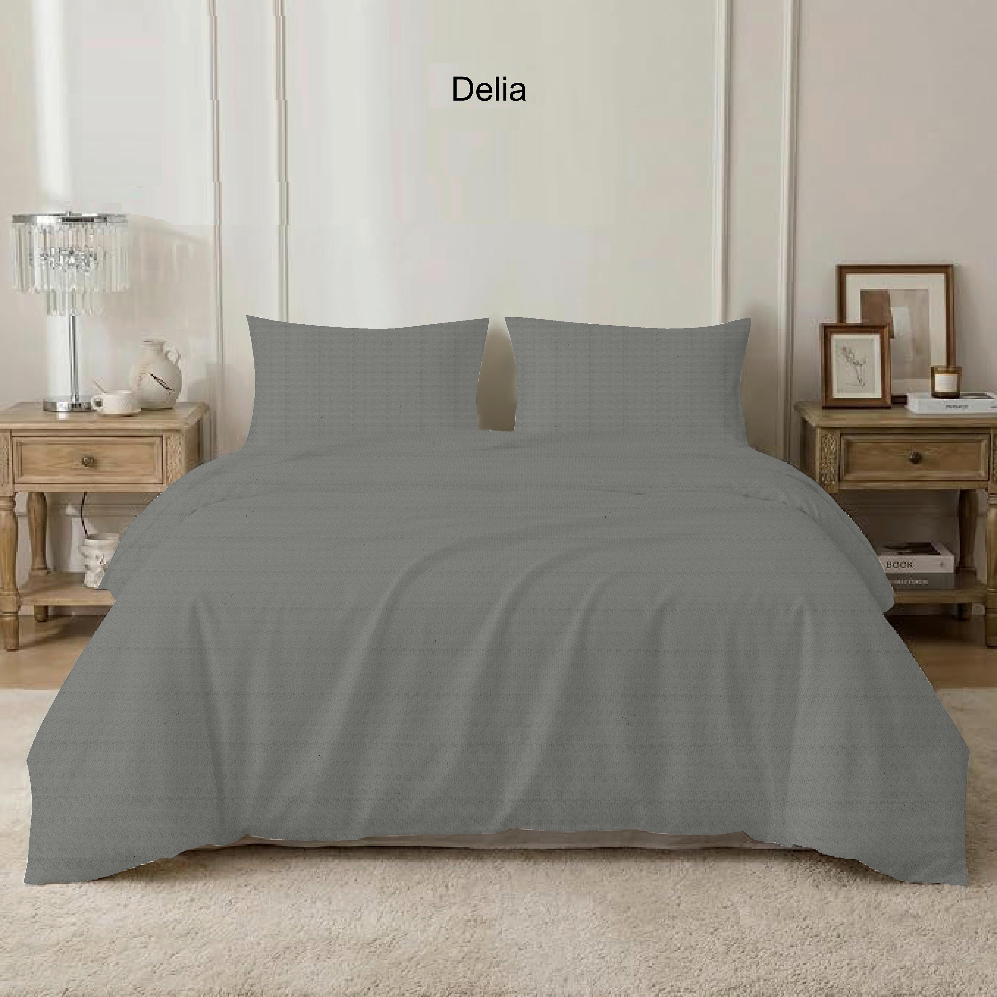 BETTWÄSCHE DELIA - Grau, Textil