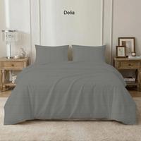 BETTWÄSCHE DELIA - Grau, Textil