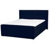 Boxspringbett Mit Topper + Stauraum 160x200 Cm Beletto - Schwarz/Dunkelblau, Basics, Holz/Textil (160/200cm) - Livetastic