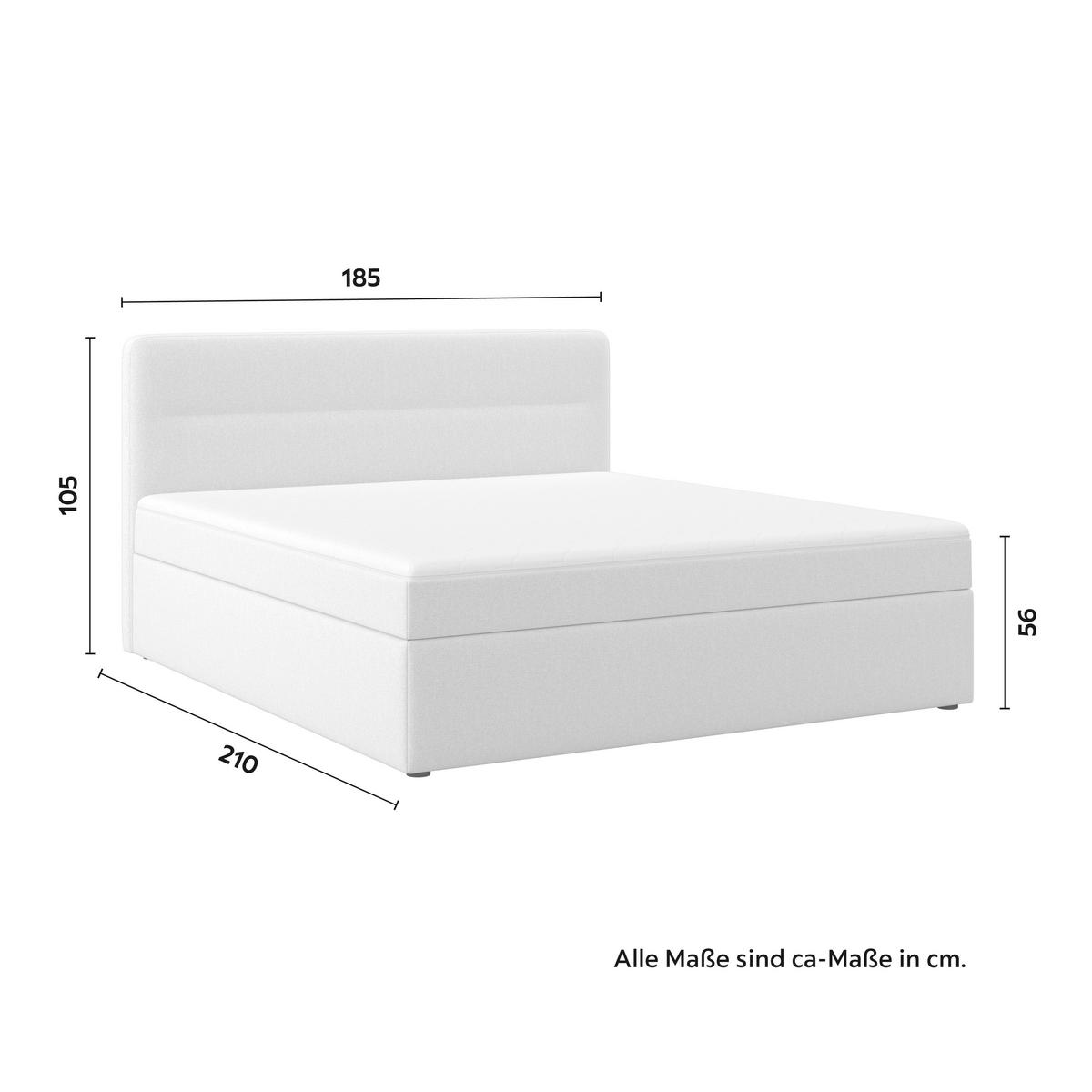 Boxspringová postel MARCO 180x200, béžová - černá/krémová, Moderní, dřevo/textil (180/200cm) - Bessagi