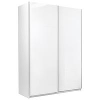 SCHIEBETÜRENSCHRANK Viva Weiß Hochglanz B: 150cm - Weiß Hochglanz/Weiß, MODERN, Holzwerkstoff (150/210/62cm) - P & B
