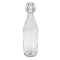 Universalflasche Irinai Ca. 1 L Mit Bügelverschluss - Klar, KONVENTIONELL, Glas/Metall (8,5/31,5cm) - Luca Bessoni
