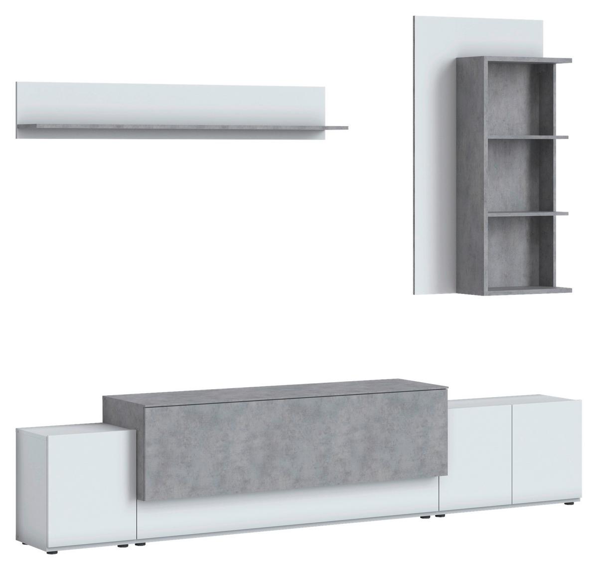 Nappali Szekrénysor Canora - Modern, faalapú anyag (270/220/42cm)