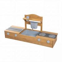 Balkonsandkasten natur - Teakfarben, Basics, Holz/Kunststoff (116/54/37cm)