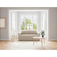 Schlafsofa Fleury Beige B: 176cm - Beige/Schwarz, MODERN, Kunststoff/Textil (176/85/88cm) - Livetastic